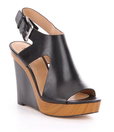 blaze leather wedge michael kors|Michael Kors black wedges.